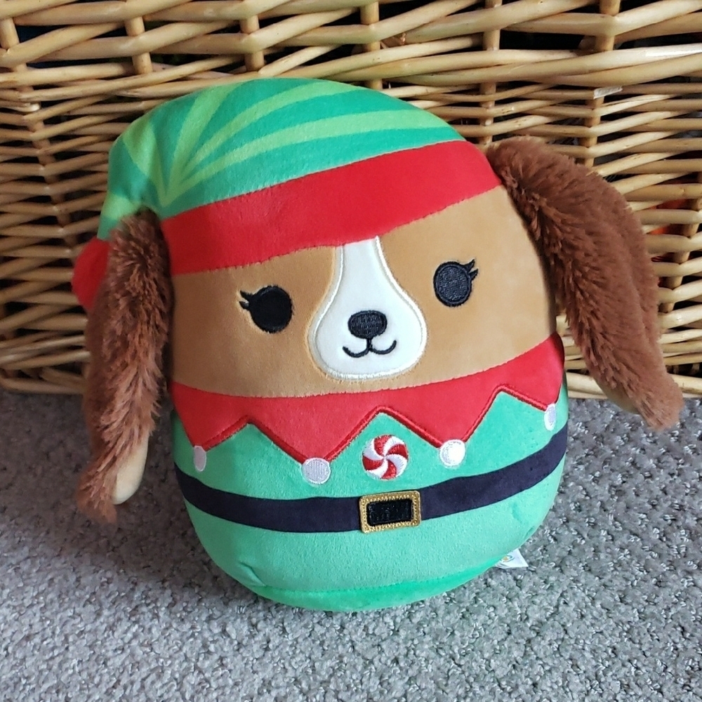 Squishmallows 2023 Holiday Dog ELF Plush Toy NWT 10"